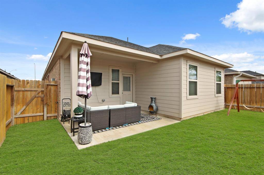 Another view of the extended covered patio.