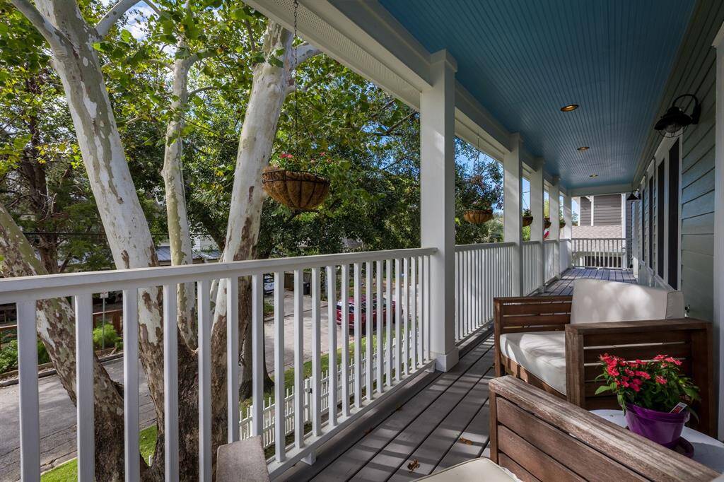 Serene peaceful views off the upstairs porch.