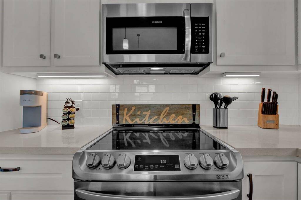 Modern kitchen with under cabinet lighting