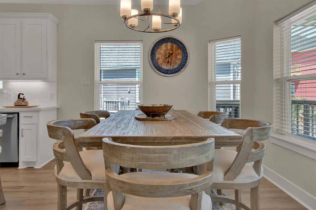 Dining area great for meals and game night!  Lots of natural sunlight!