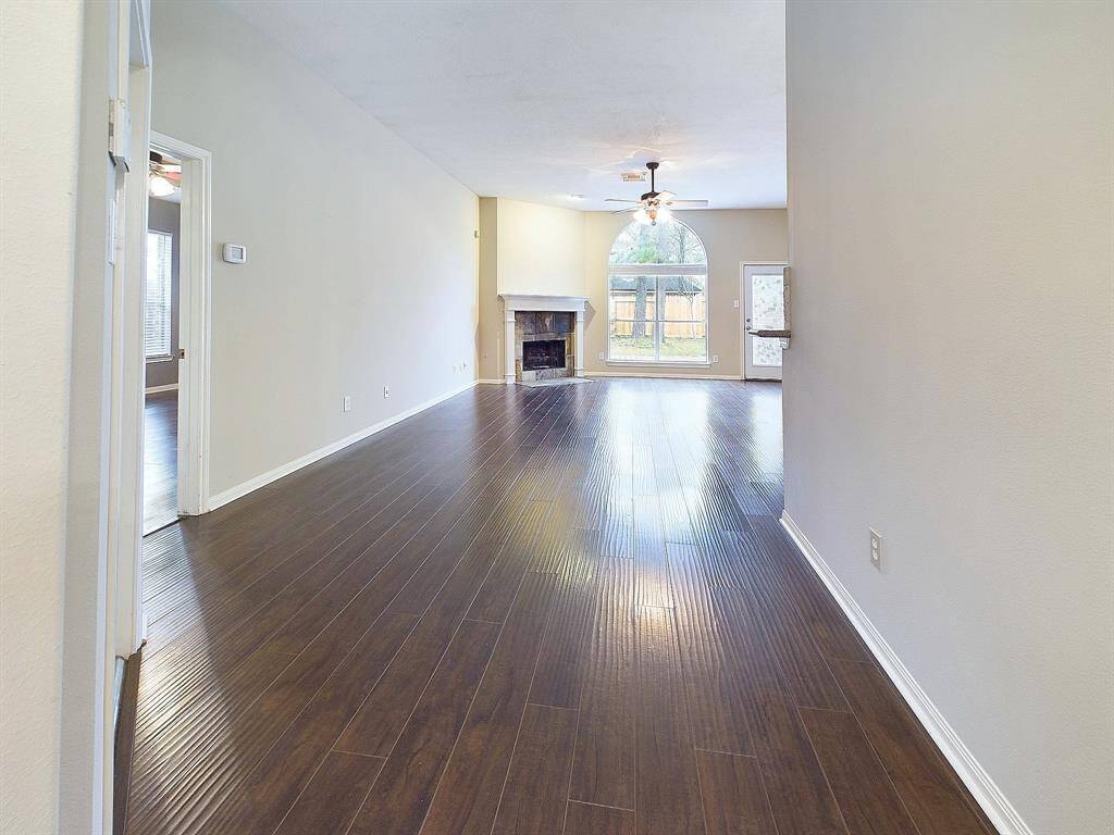View from front door to family room