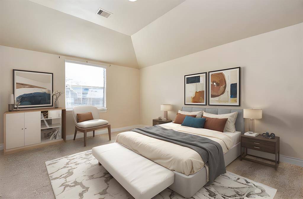 Secondary bedroom virtually staged by AI!
