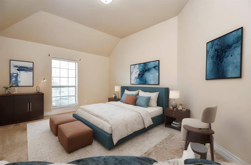 Secondary bedroom virtually staged by AI!