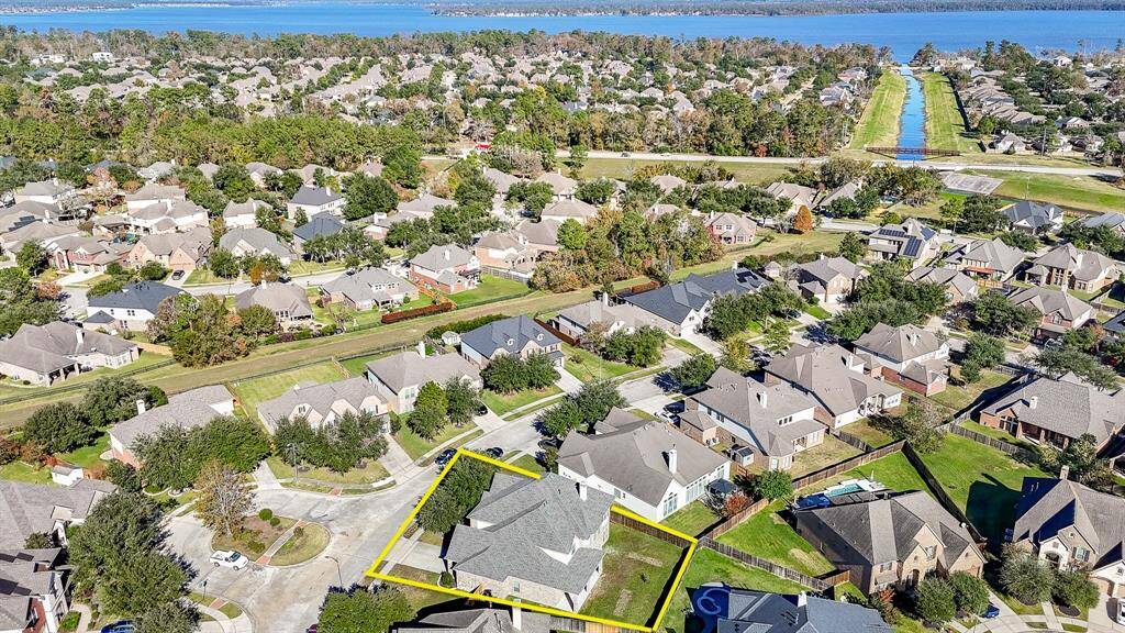Aerial view of the home and the beautiful Summerwood subdivision!