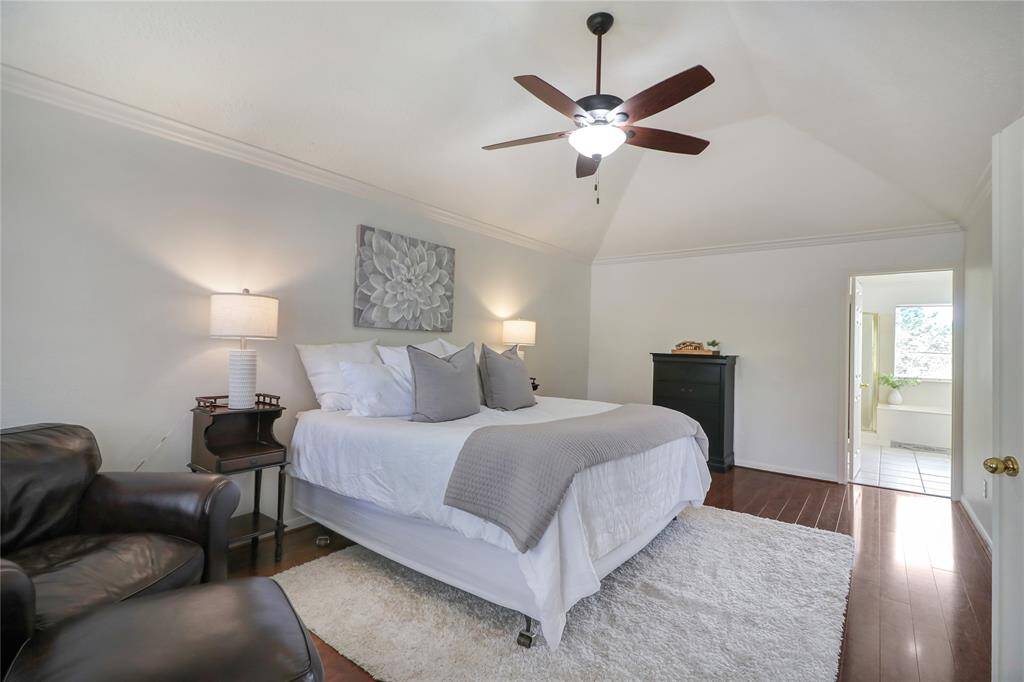 This Primary bedroom is perfect get away from the hectic day.