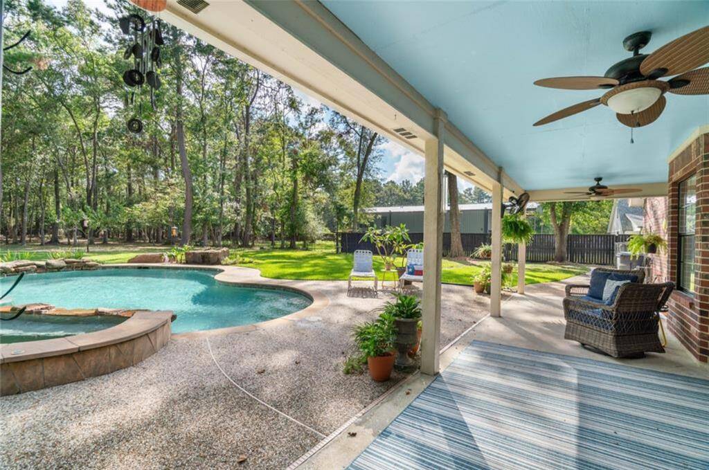 Covered Patio in backyard