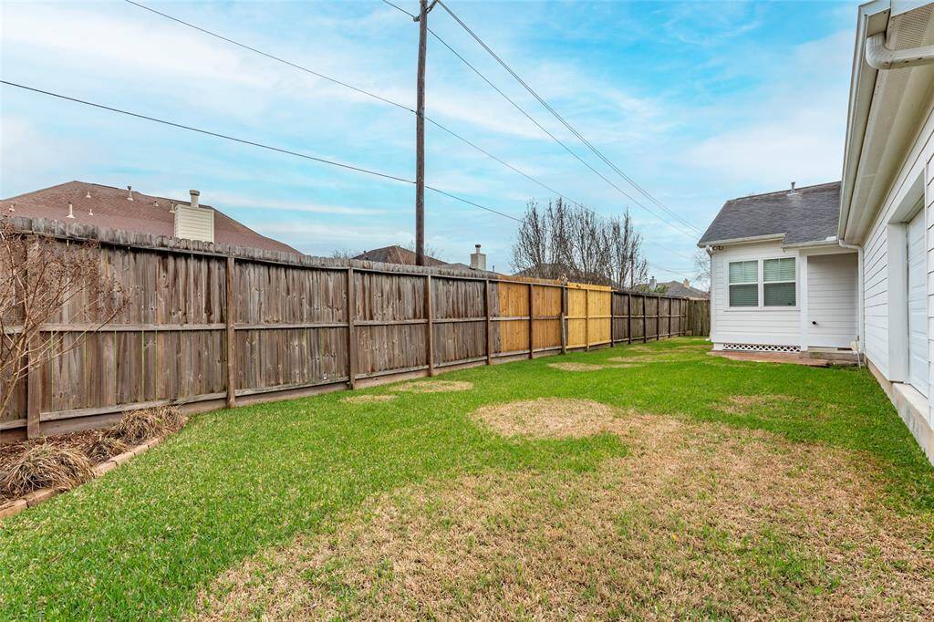 Fully fenced backyard, offering privacy and plenty of space for outdoor entertaining, gardening, or pets.