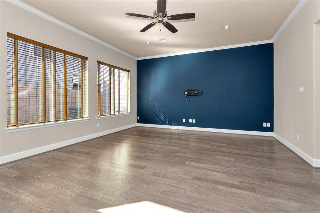 This living space is enormous. It will easily accommodate all of your overside living room furniture.