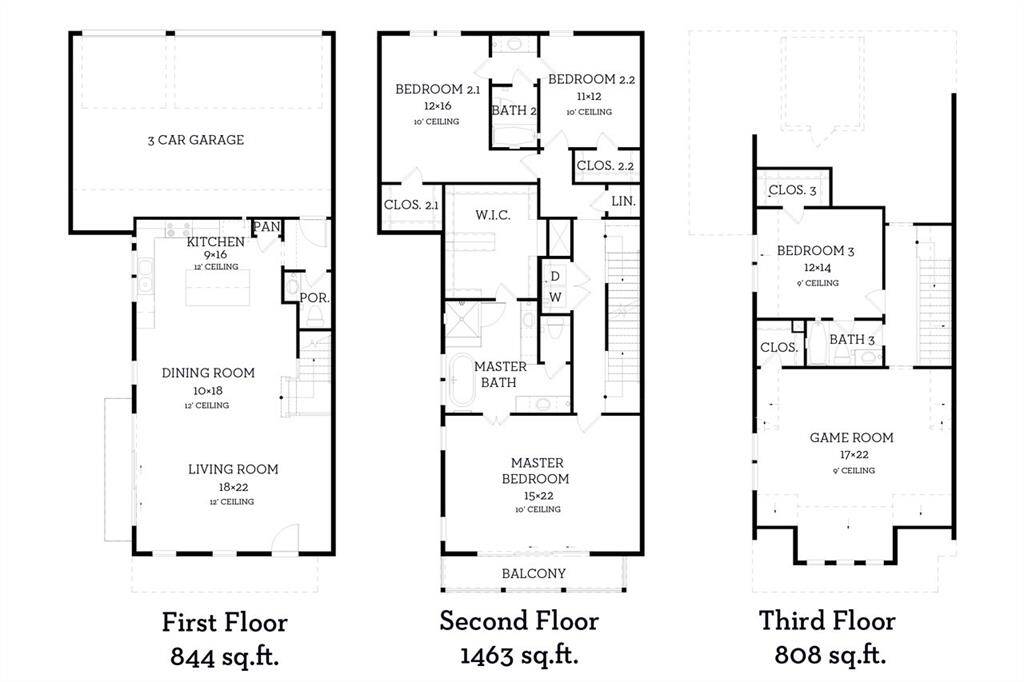 4 Bedroom Home with 3 Car Garage and Game Room