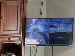 Security cameras monitor.