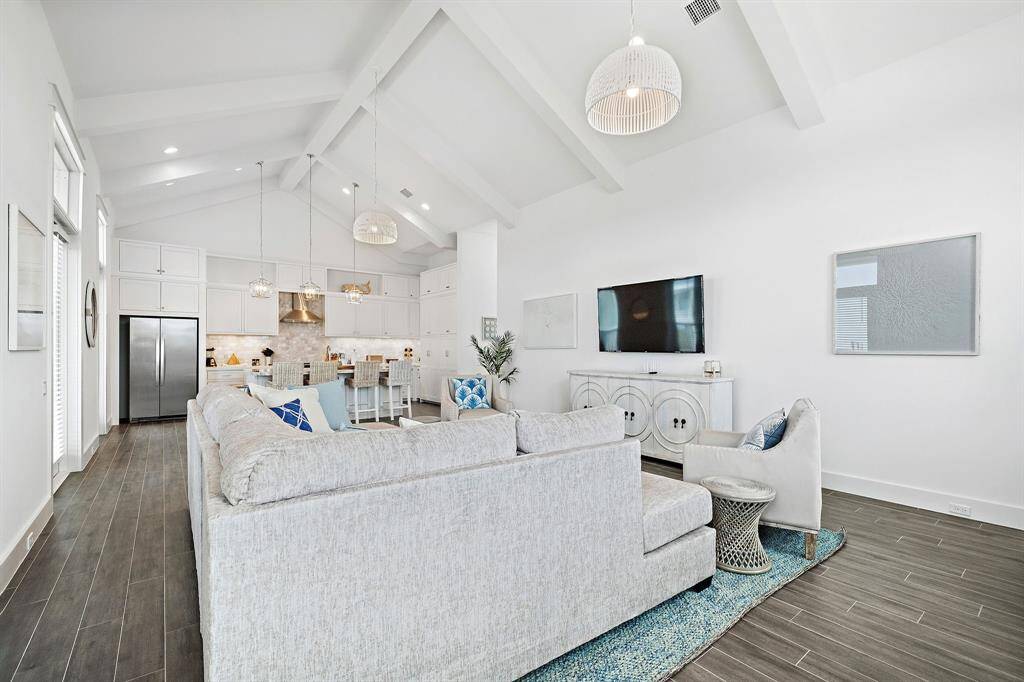 Open living/dining/kitchen space