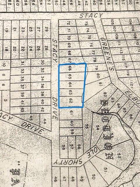 Platted subdivision map. From 1970's