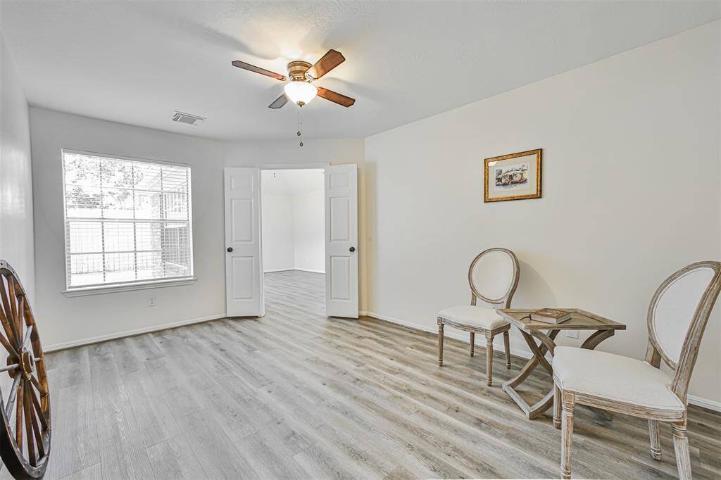 Bedroom 3 has two sets of double French doors, each can be locked for privacy.