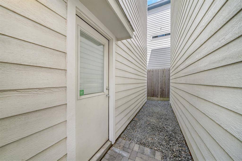 Side entrance access.