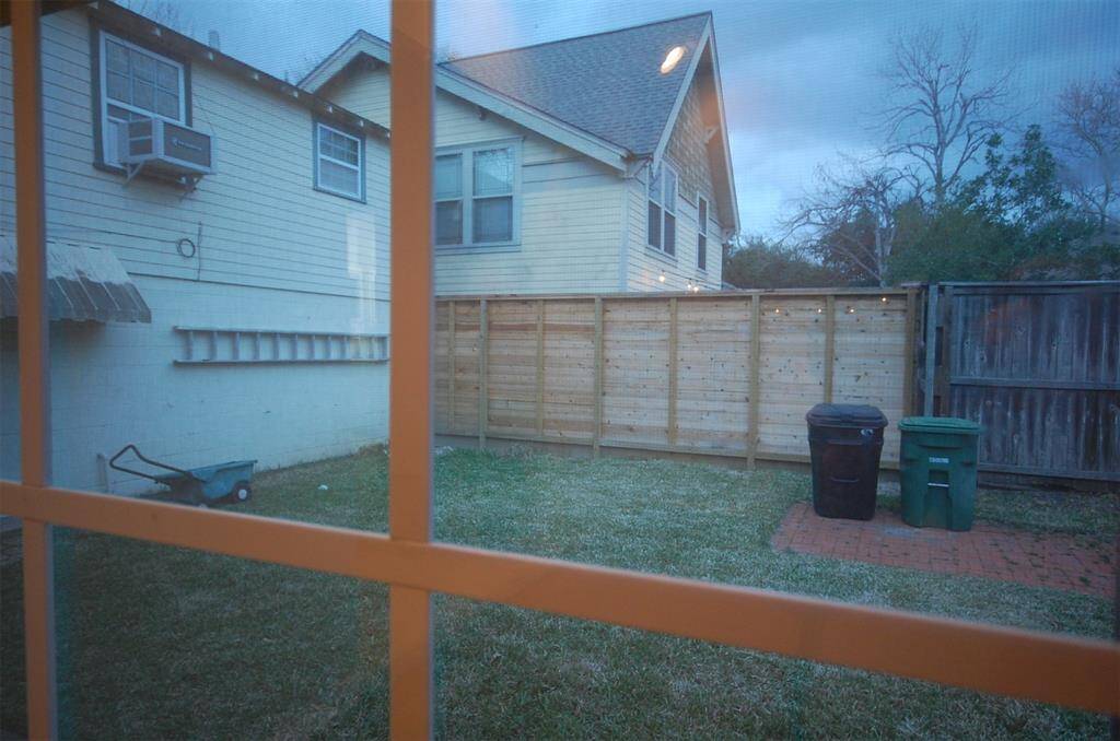 Backyard picture from bedroom window.