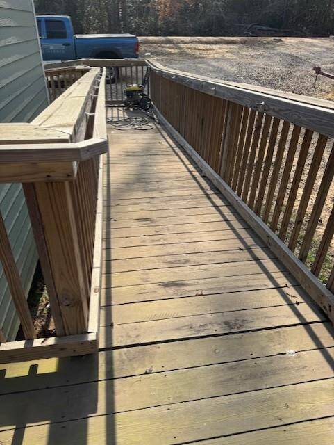 Wheelchair ramp from back door.