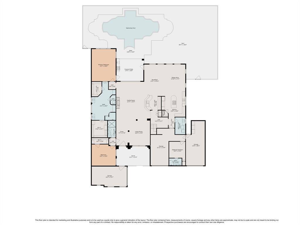 First floor example floor plan (for marketing purposes only)