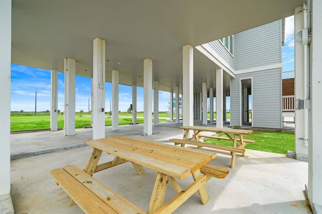 The ground level offers expansive areas for outdoor living
