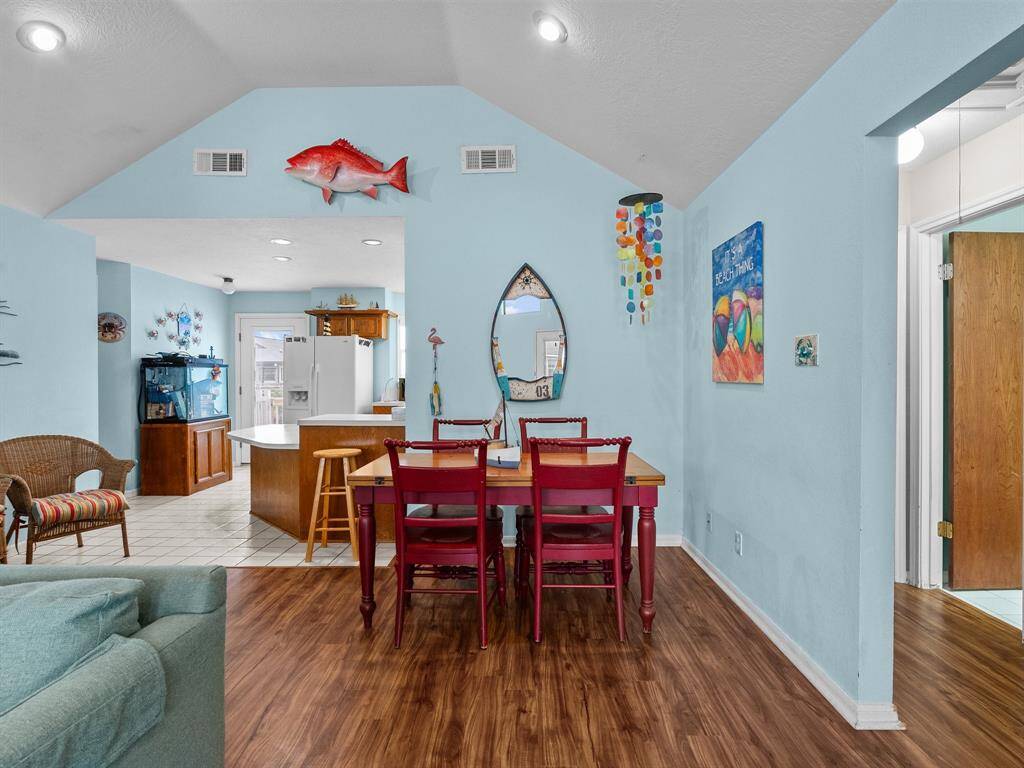 Dining room is open to Family Room and kitchen.