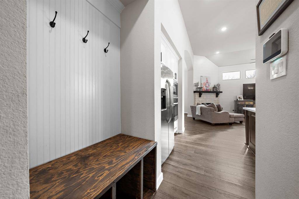 A mud room located right off the garage, ideal location.