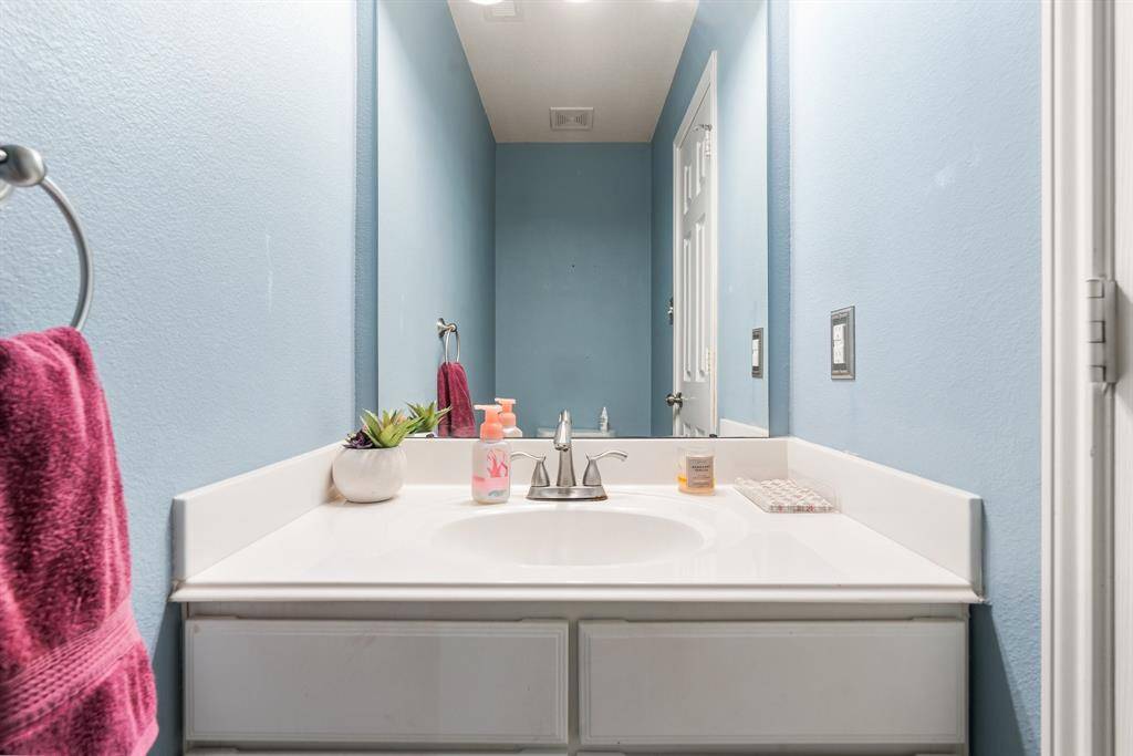 Powder Room close to the living and dining areas