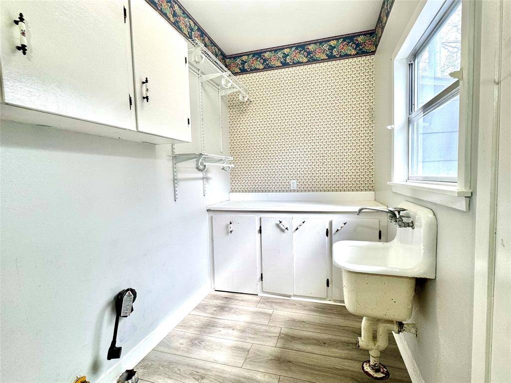 Laundry room inside the home