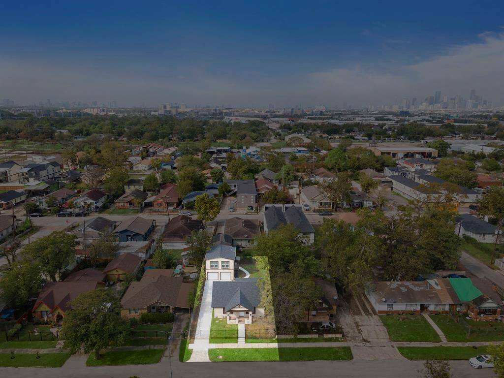 Areal view of the front of the property.