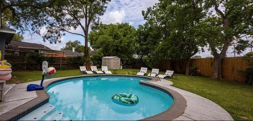 A summer photo of the pool