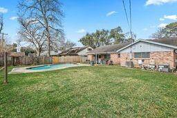 Large backyard.