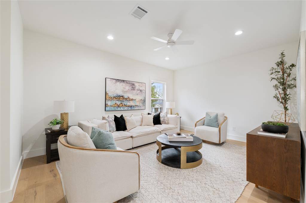 This upstairs flex space makes for the ideal second living area.
