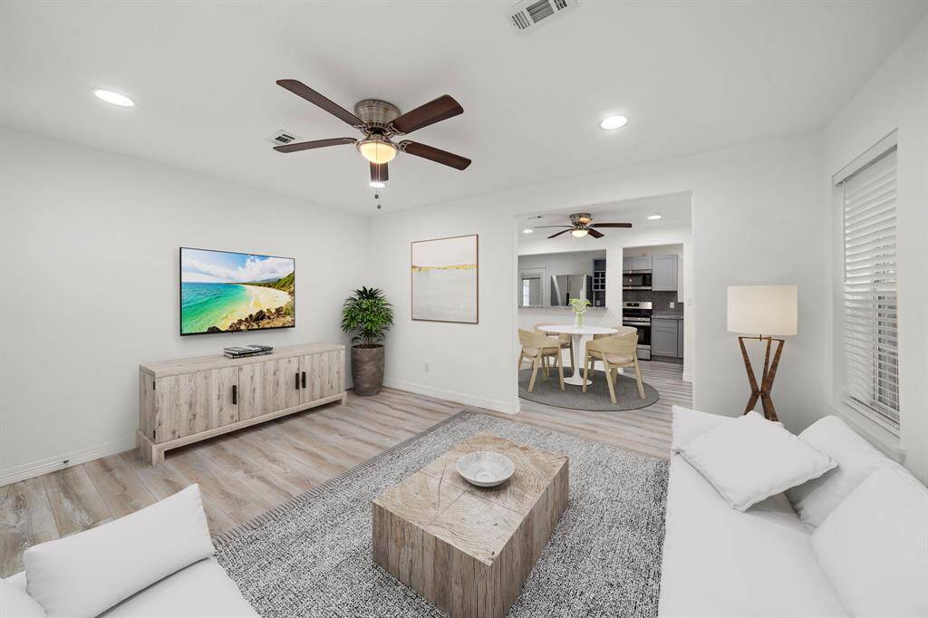 The living room in the main home.