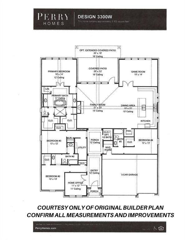 Courtesy Floorplan reveals this home has so much more than an expansive living area -- you'll also enjoy an office area secluded from the bedrooms, and a gameroom that's fit for a billiards table, home theatre, or playroom for the kiddos!  Request your tour today!  136 Hushed Nightfall.