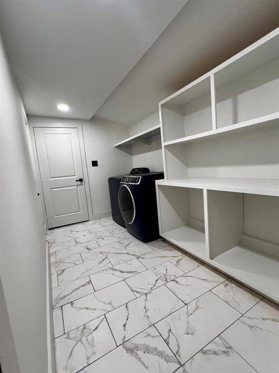 Laundry room with storage. Washer and Dryer included!