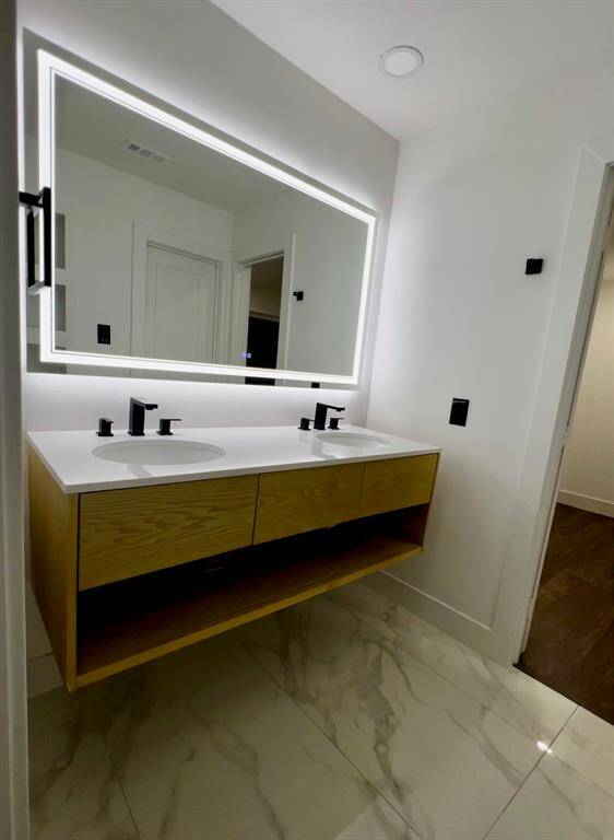 Jack and Jill bath services two bedrooms