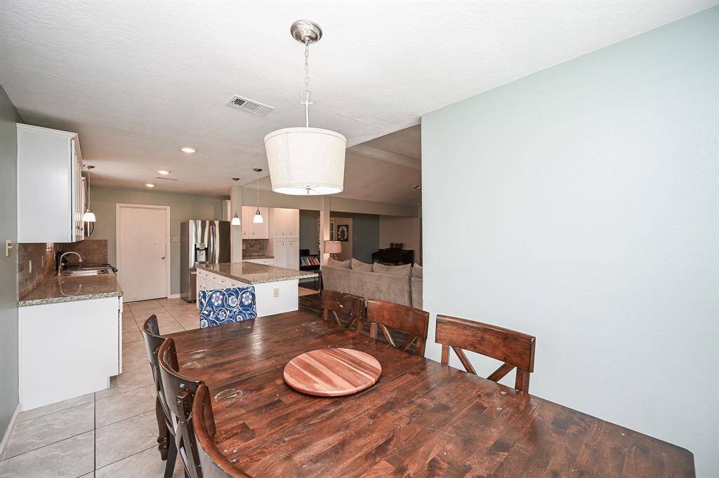 View of the Approx. 13x8 Breakfast Area and Open Kitchen.