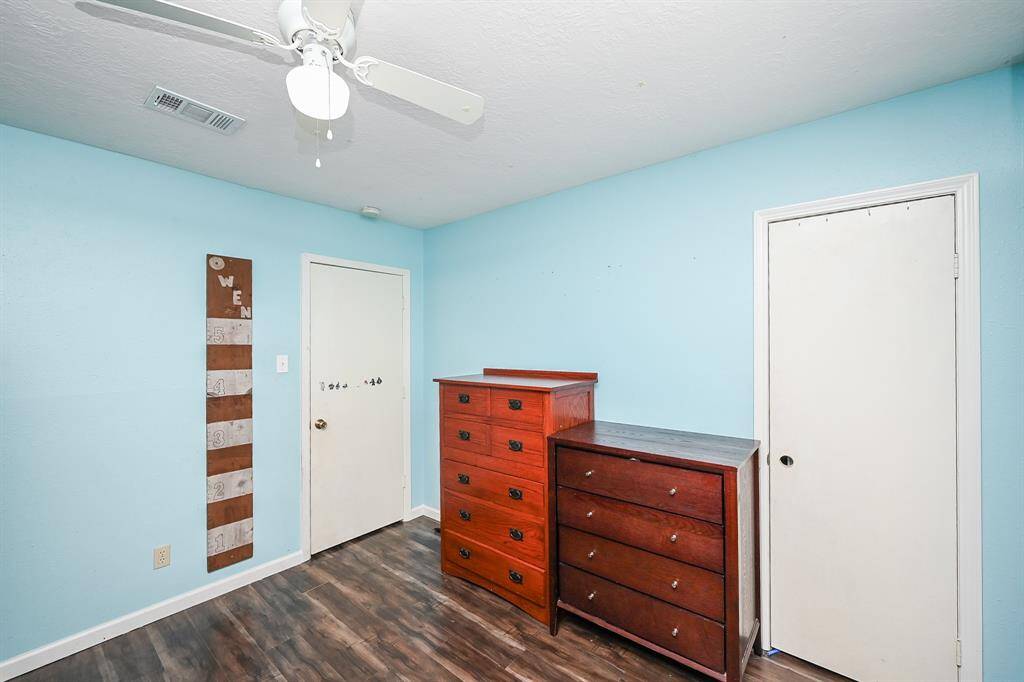 Bedroom #3 is approx. 11x12 and has a Walk-In Closet.