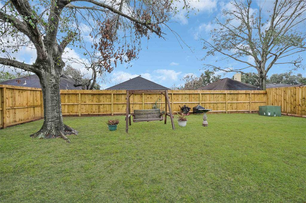 New fence with double gate.