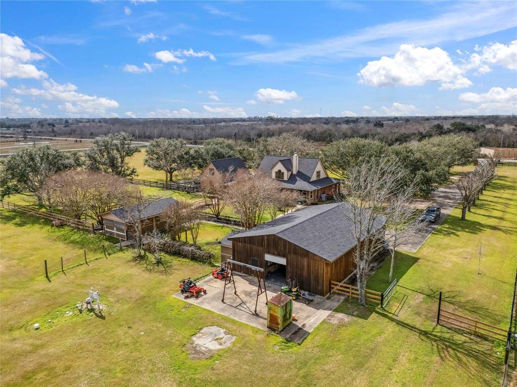 Rear views of the property shows just how big the barn is.