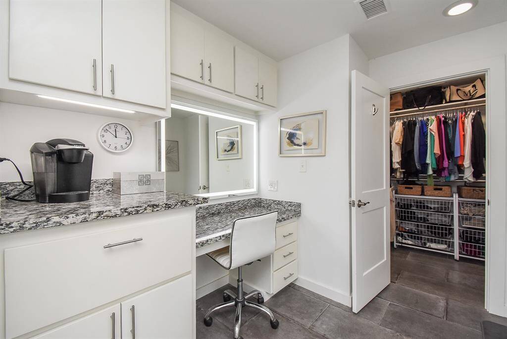 Hot water recirculation pump was added when house was re-piped.Take a little peek at the custom closet adjacent to the primary bath
