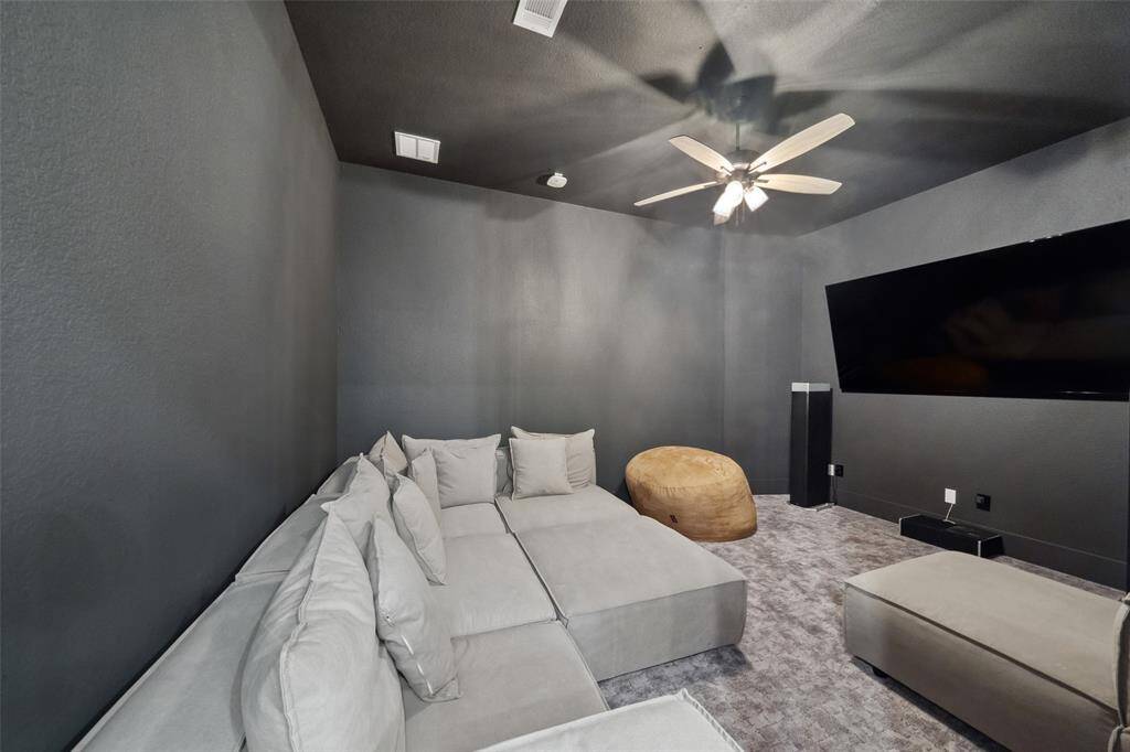 Cozy media room located on the first floor