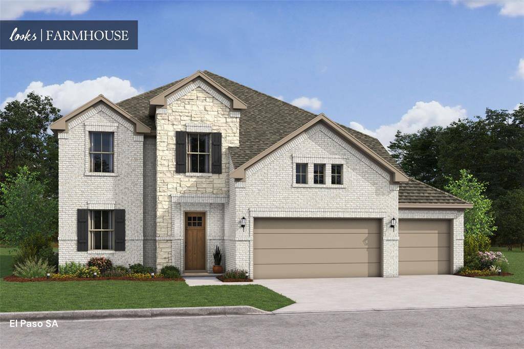 Lovely El Paso home design with elevation RA built by K. Hovnanian Homes in beautiful Centennial Oaks. (*Artist rendering used for illustration purposes only.)