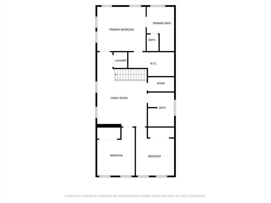 Floor plan of second floor