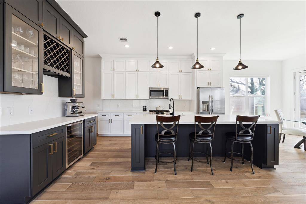 View of the kitchen.
