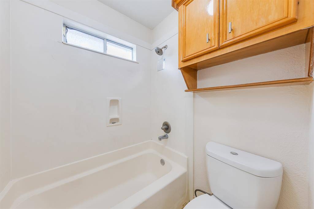 Other view of restroom up stairs.