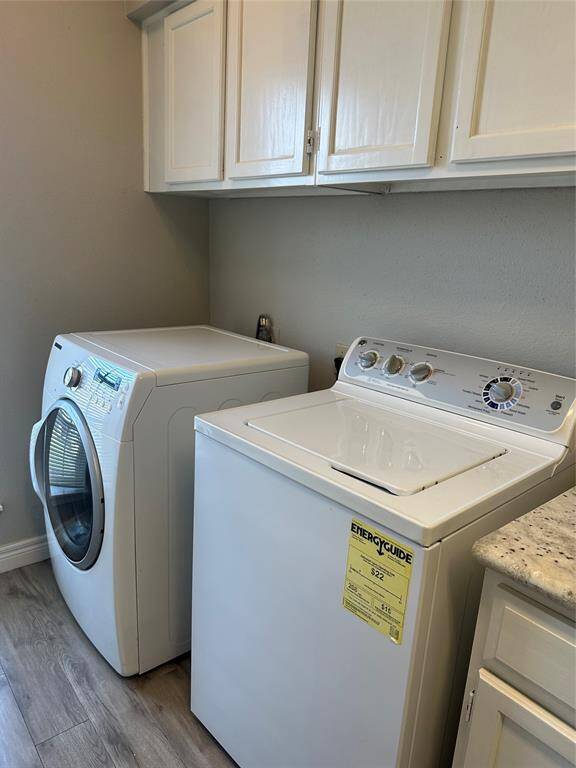 Washer and dryer included.