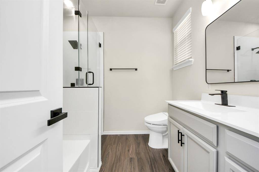 Master bathroom remodeled for modern luxury.
