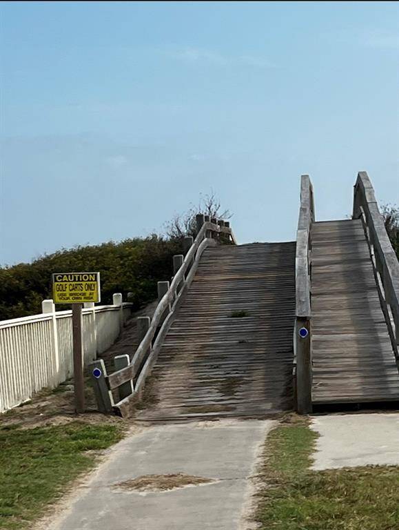 Bridge to the neighborhood private beach