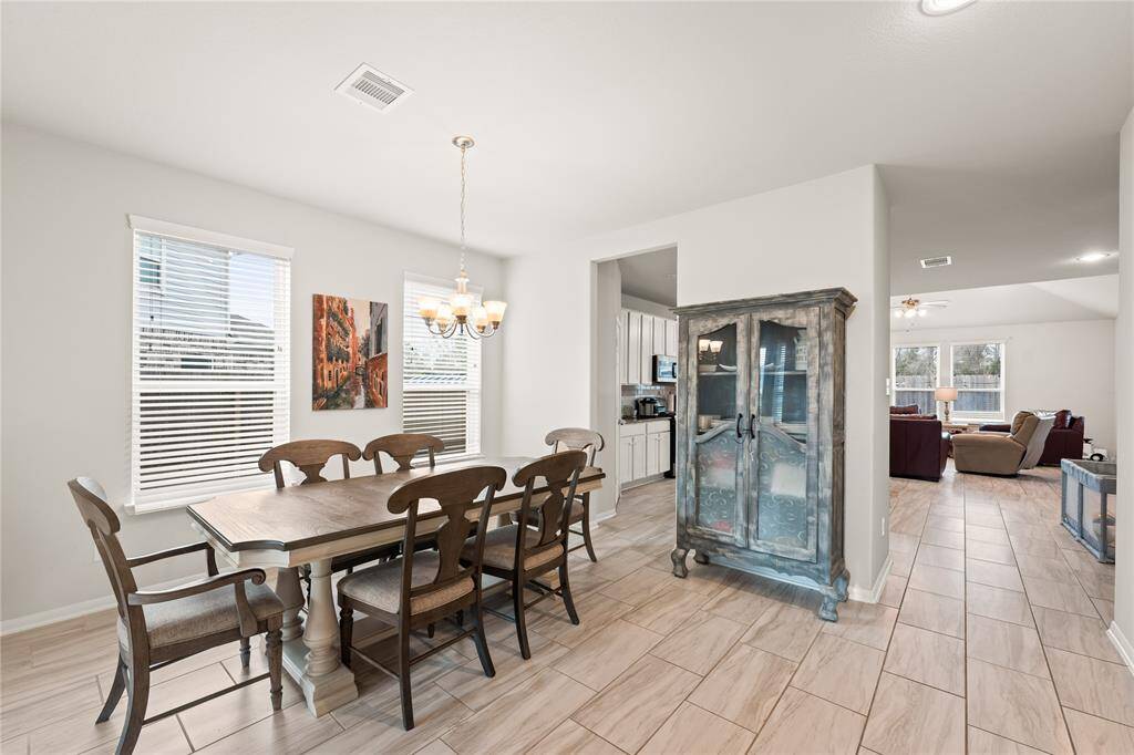 Spacious and attached dining room