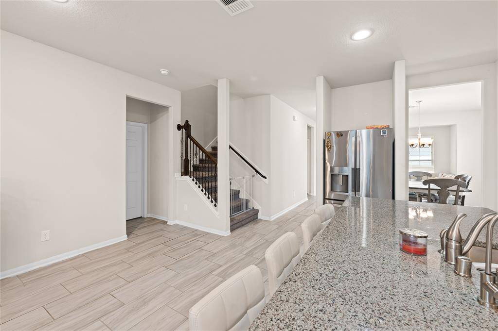 Kitchen and stairs