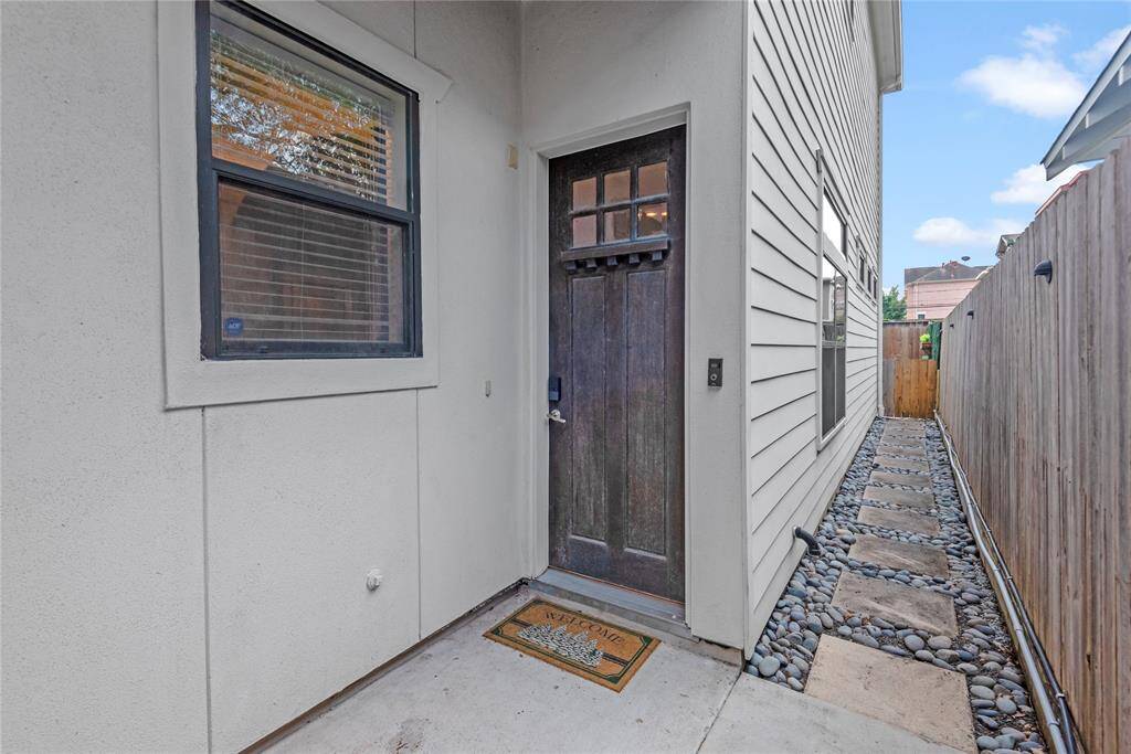 A welcoming private entrance, setting the tone for the rest of the home.